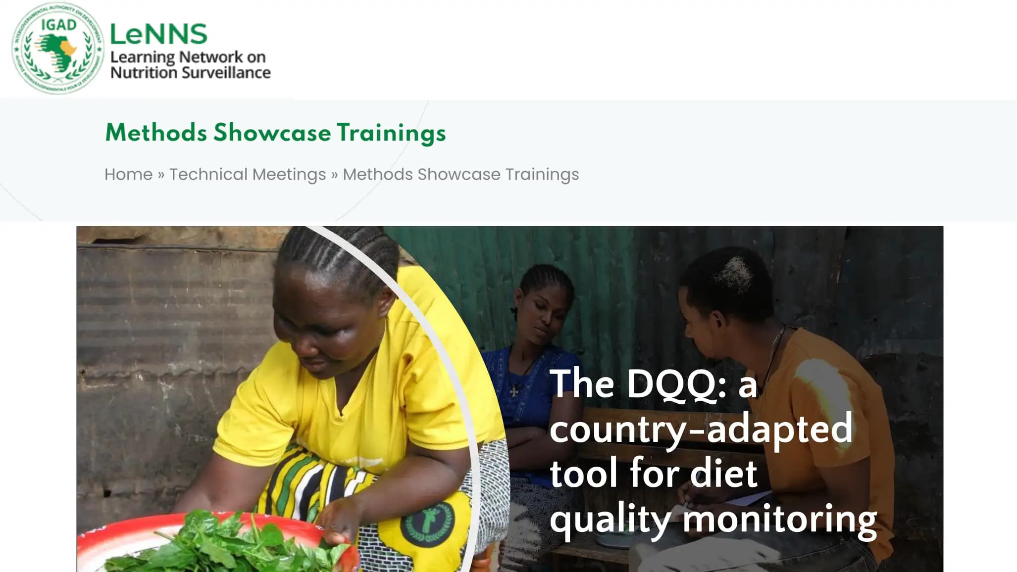 East Africa Learning Network on Nutrition Surveillance (LeNNS): Methods showcase trainings